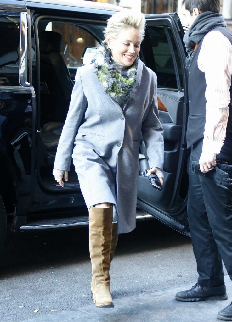 Sharon Stone Arrives at Her Hotel in New York City 01/18/2018-2
