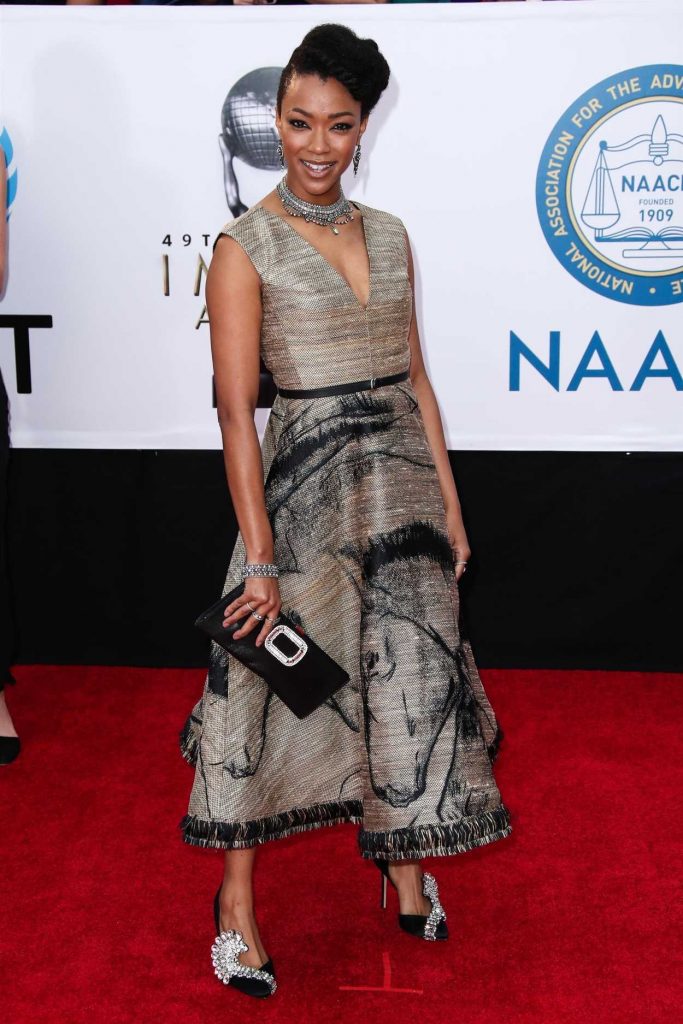 Sonequa Martin Green at the 49th NAACP Image Awards Dinner and Ceremony In Pasadena 01/15/2018-2