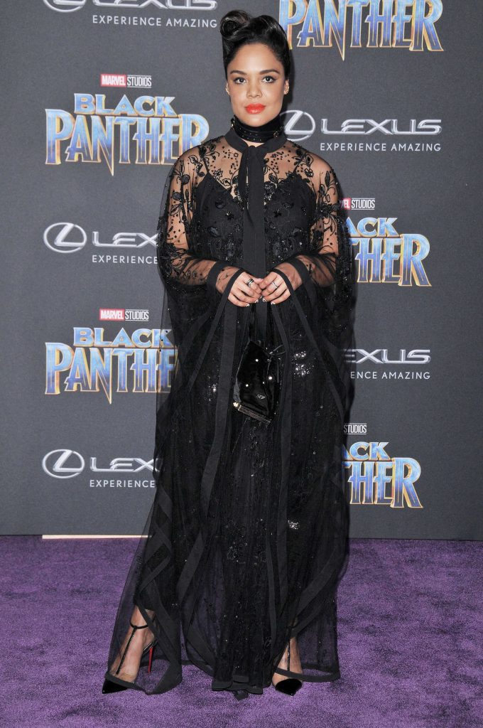 Tessa Thompson at the Black Panther Premiere in Hollywood 01/29/2018-1