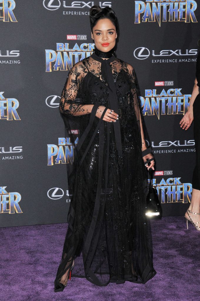 Tessa Thompson at the Black Panther Premiere in Hollywood 01/29/2018-2