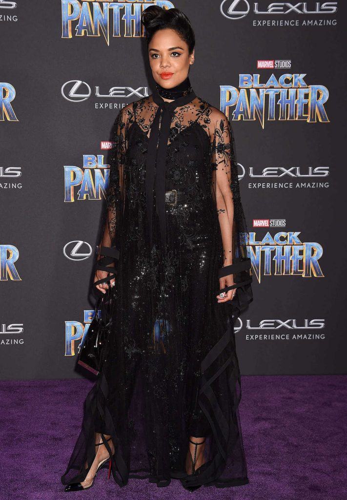 Tessa Thompson at the Black Panther Premiere in Hollywood 01/29/2018-3