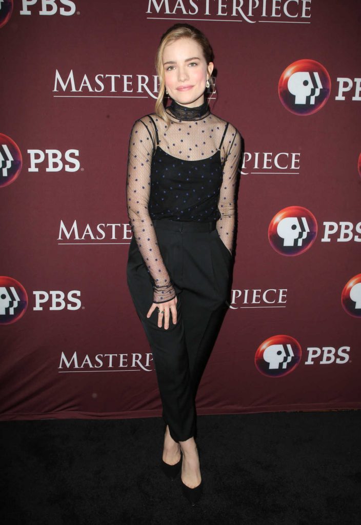 Willa Fitzgerald Attends a Photo Call for BBC's Little Women at Langham Hotel in Pasadena 01/16/2018-2