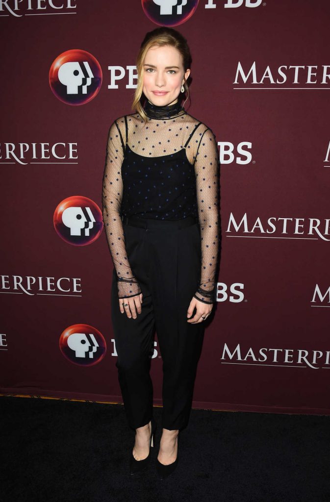 Willa Fitzgerald Attends a Photo Call for BBC's Little Women at Langham Hotel in Pasadena 01/16/2018-3