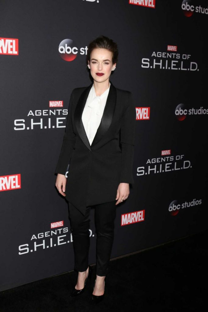 Elizabeth Henstridge at the 100th Episode Celebration of Marvel's Agents of S.H.I.E.L.D. in Hollywood 02/24/2018-2