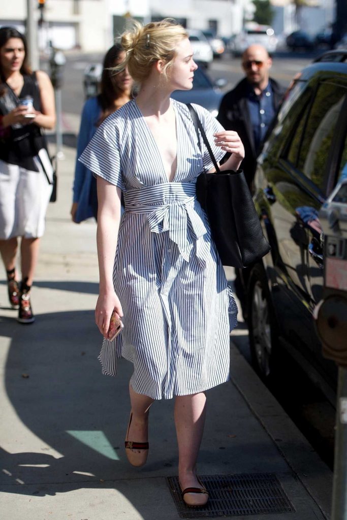 Elle Fanning Out Shopping on Melrose Place in West Hollywood 02/09/2018-5