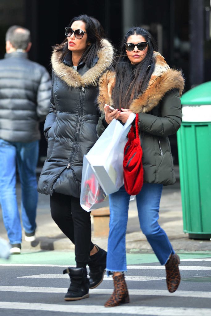 Padma Lakshmi Goes Shopping with Her Sister in Soho, NY 02/02/2018-2