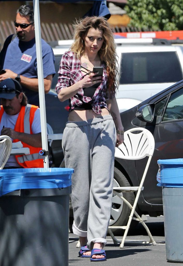 Amber Heard on the Set of Run Away With Me in LA 03/26/2018-2