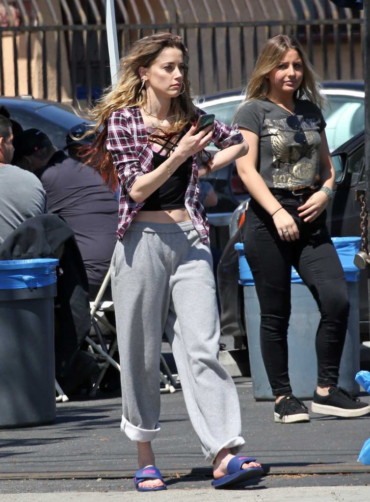 Amber Heard on the Set of Run Away With Me in LA 03/26/2018-4