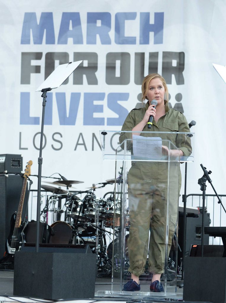 Amy Schumer Performs at the March for Our Lives in Los Angeles 03/24/2018-2