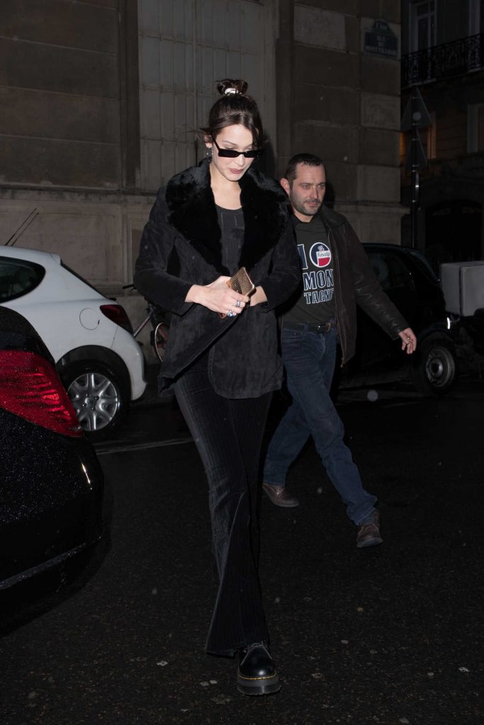Bella Hadid Leaves the Royal Monceau Hotel in Paris 03/29/2018-5