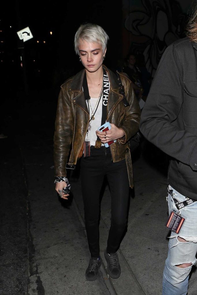 Cara Delevingne Attends The Darkness Concert with a Friend in Hollywood 03/30/2018-3