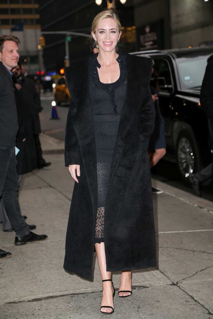 Emily Blunt Leaves The Late Show with Stephen Colbert in New York 03/29/2018-2