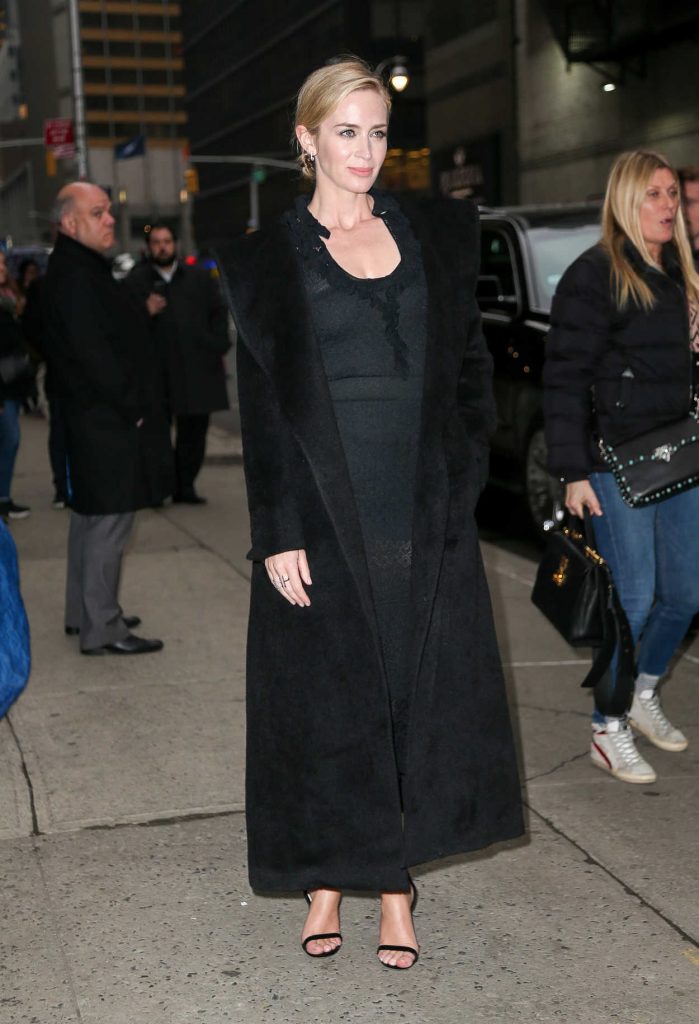 Emily Blunt Leaves The Late Show with Stephen Colbert in New York 03/29/2018-3
