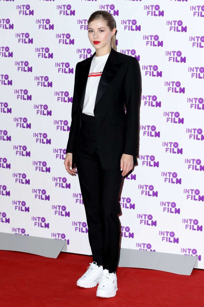 Hermione Corfield Attends 2018 Into Film Awards in London 03/13/2018-2