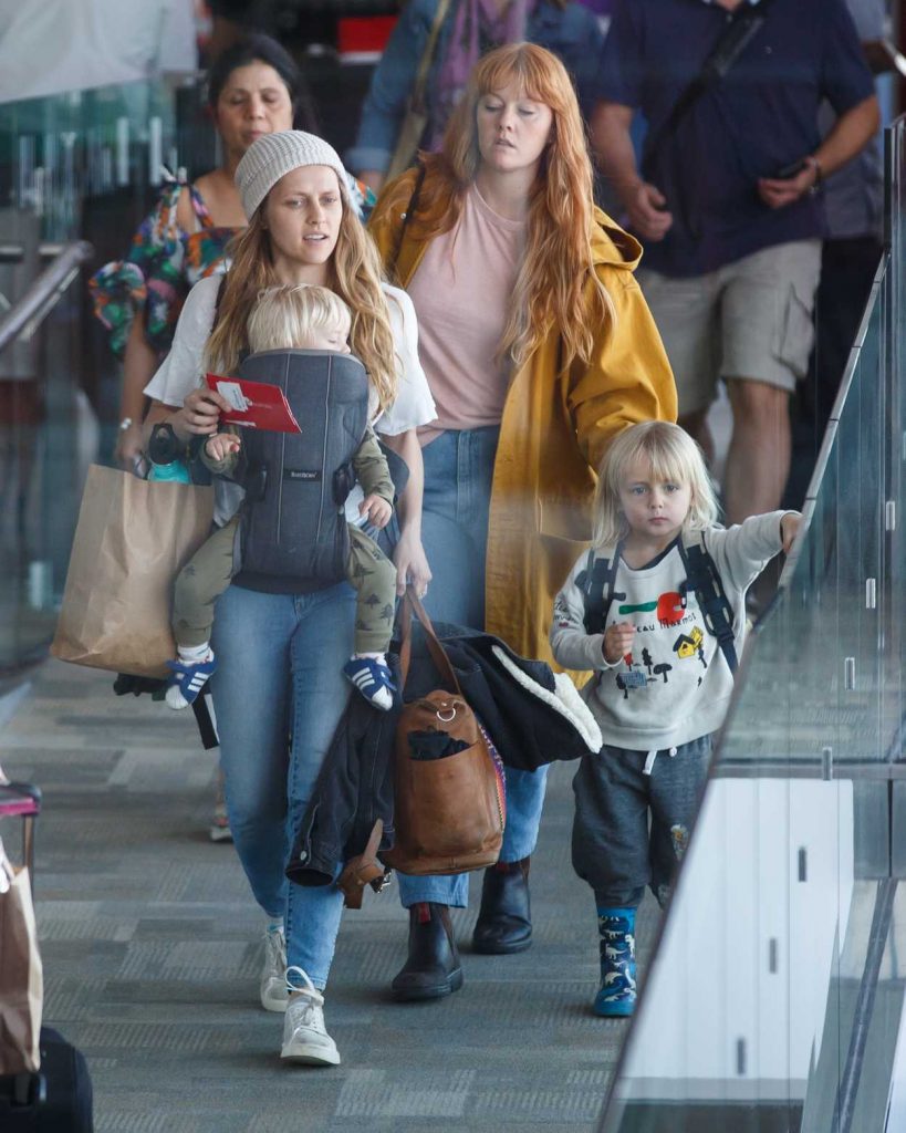 Teresa Palmer Departs Adelaide with Her Two Children 03/26/2018-5
