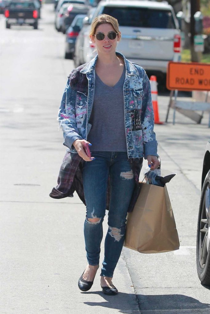 Ashley Greene Wears a Jeans Jacket Out in Beverly Hills 04/26/2018-2