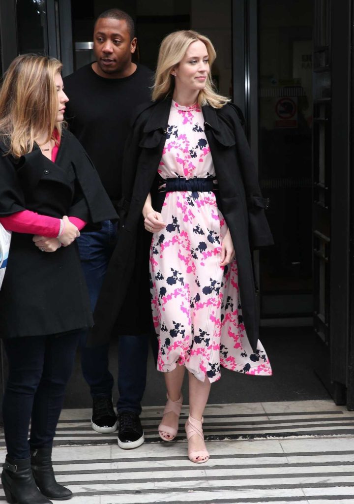 Emily Blunt Leaves BBC Studios in London 04/06/2018-1
