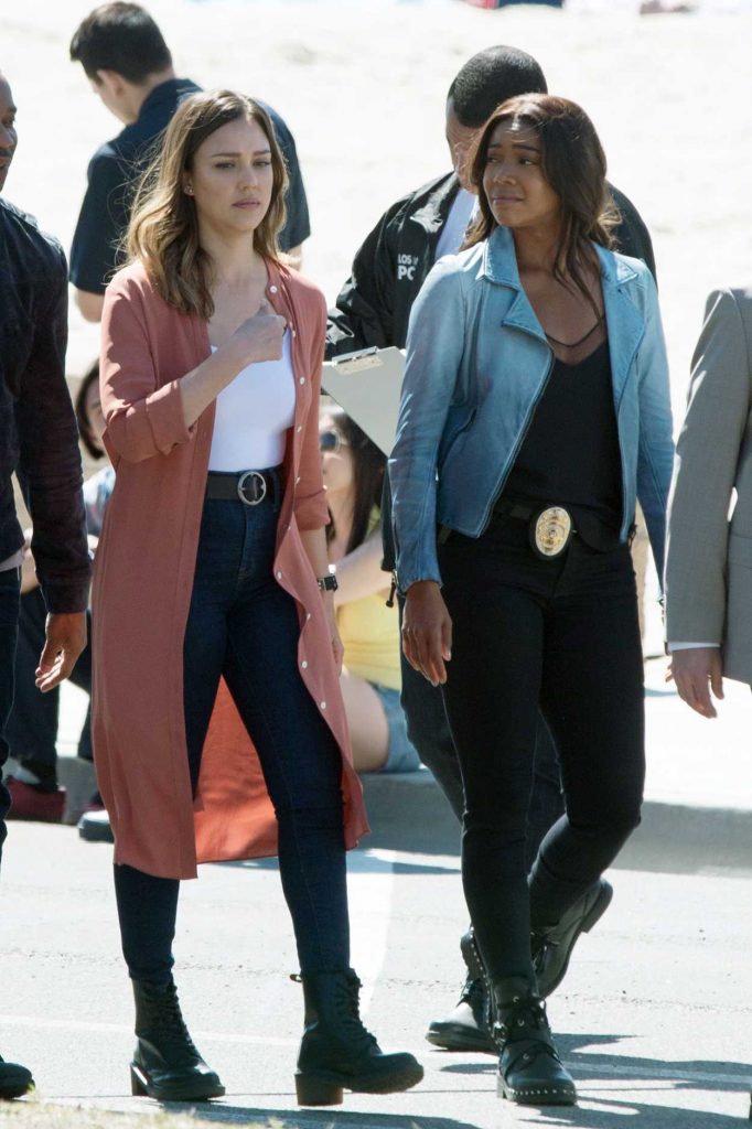 Jessica Alba on the Set of Untitled Bad Boys Spinoff Pilot in Los Angeles 03/28/2018-3