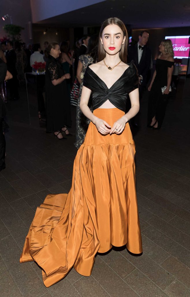Lily Collins at 2018 Cartier's Junior Committee of the Fine Arts Museums of San Francisco Mid-Winter Gala at the de Young Museum 04/06/2018-1