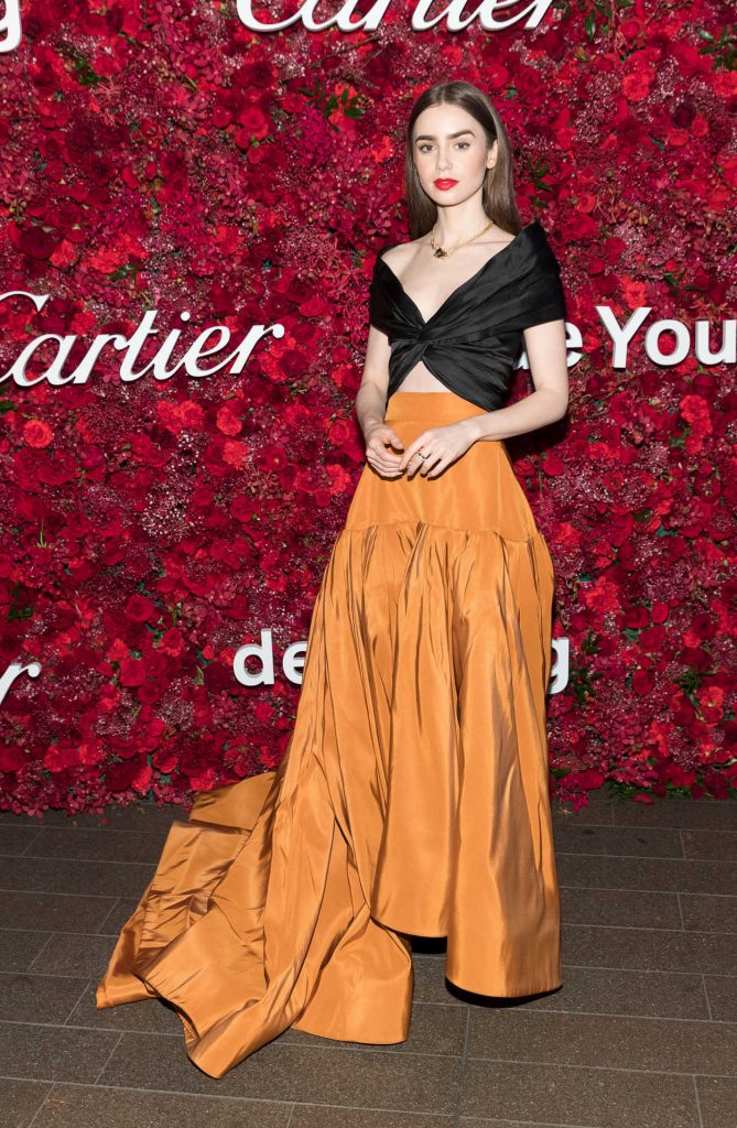 Lily Collins at 2018 Cartier's Junior Committee of the Fine Arts Museums of San Francisco Mid-Winter Gala at the de Young Museum 04/06/2018-2