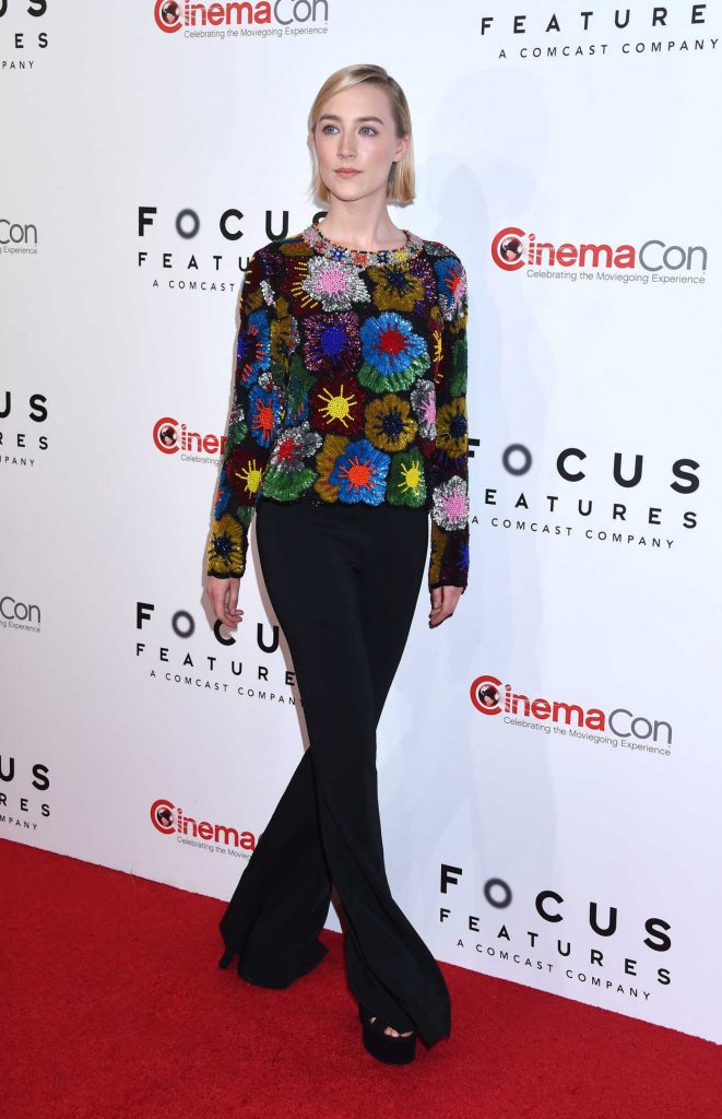 Saoirse Ronan at the Focus Features Presentation During 2018 CinemaCon in Las Vegas 04/25/2018-3
