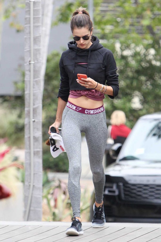 Alessandra Ambrosio Checks Her Phone Out in Los Angeles 05/02/2018-5