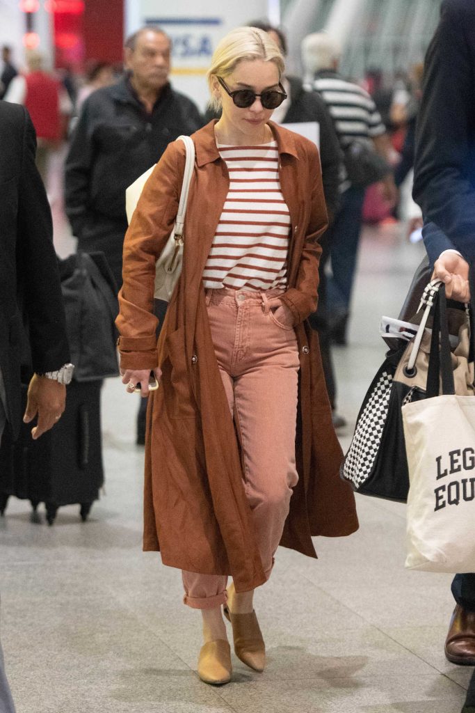 Emilia Clarke Arrives at JFK Airport in NYC 05/20/2018-1
