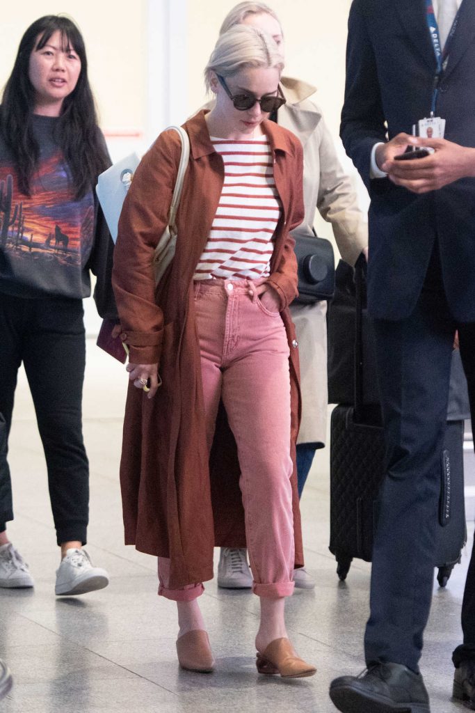 Emilia Clarke Arrives at JFK Airport in NYC 05/20/2018-2