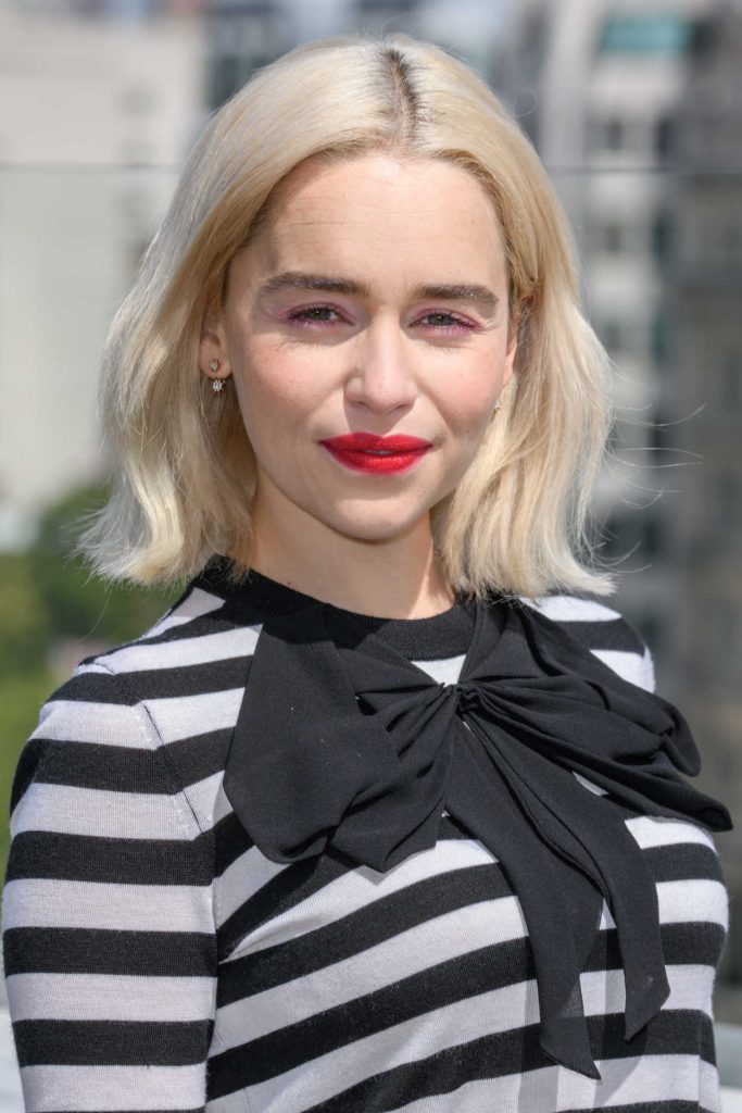 Emilia Clarke at the Solo: A Star Wars Story Photocall at the Trafalgar Hotel in London 05/18/2018-5