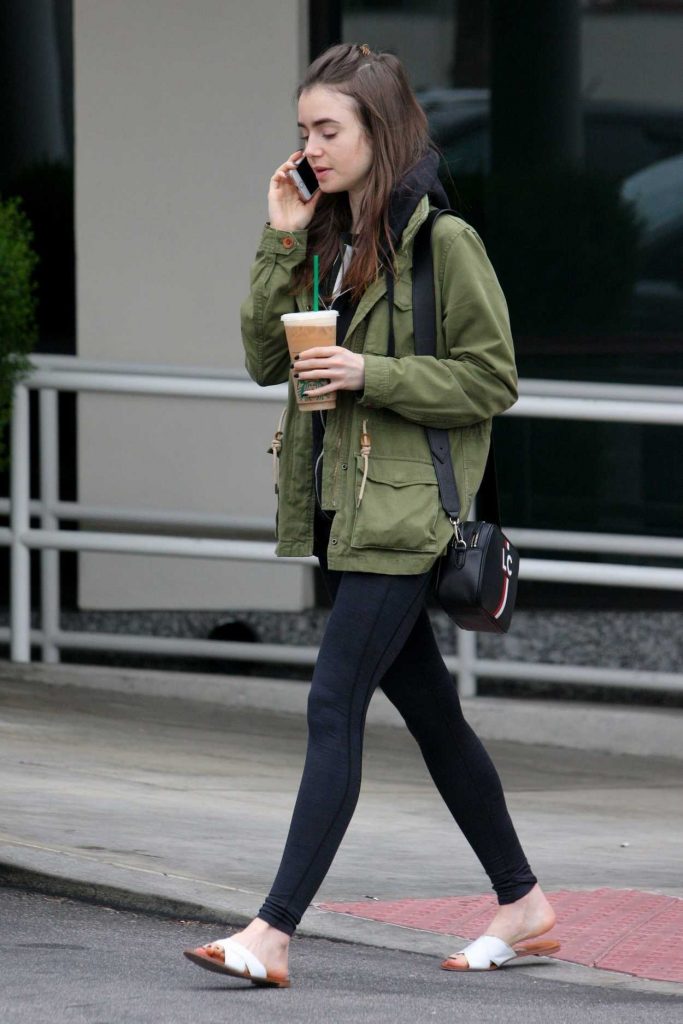 Lily Collins Stops by Starbucks in West Hollywood 05/19/2018-2