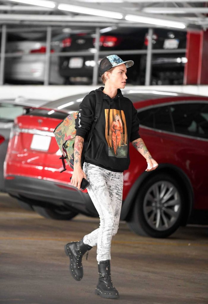 Ruby Rose Visits an Office Building in LA 05/04/2018-2