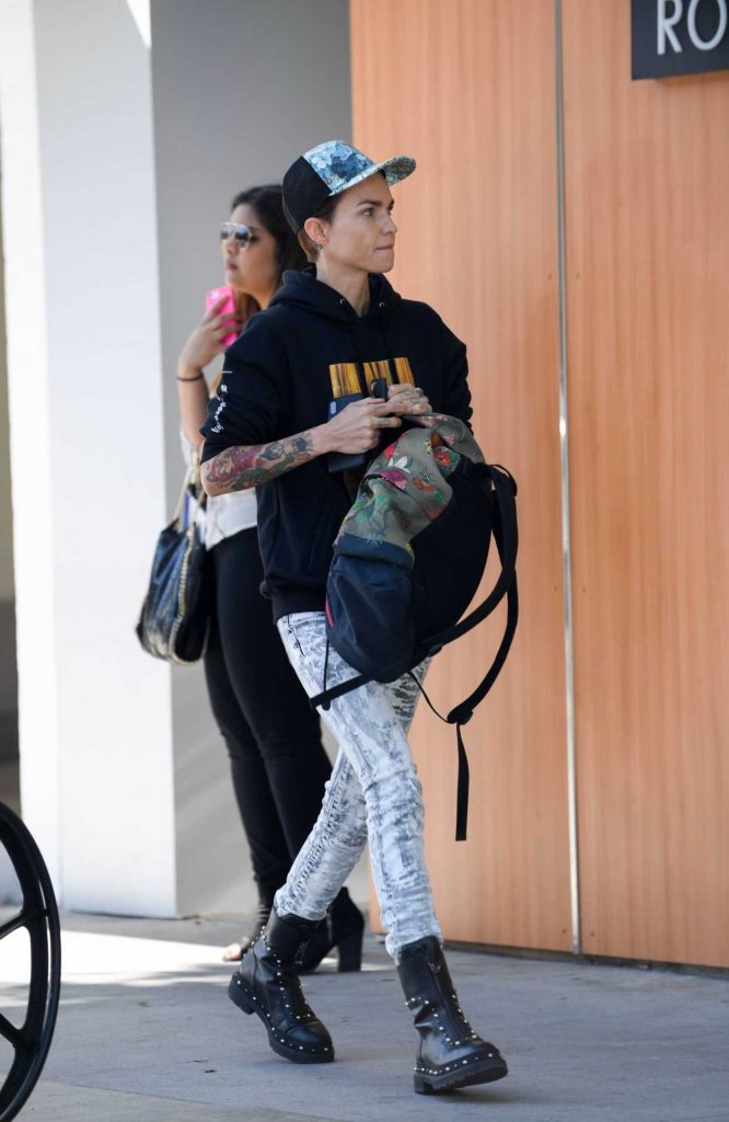 Ruby Rose Visits an Office Building in LA 05/04/2018-4