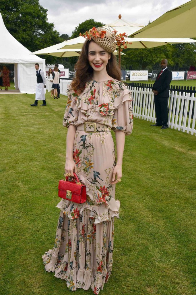 Lily Collins at the Cartier Queens Cup Polo in Windsor 06/17/2018-2