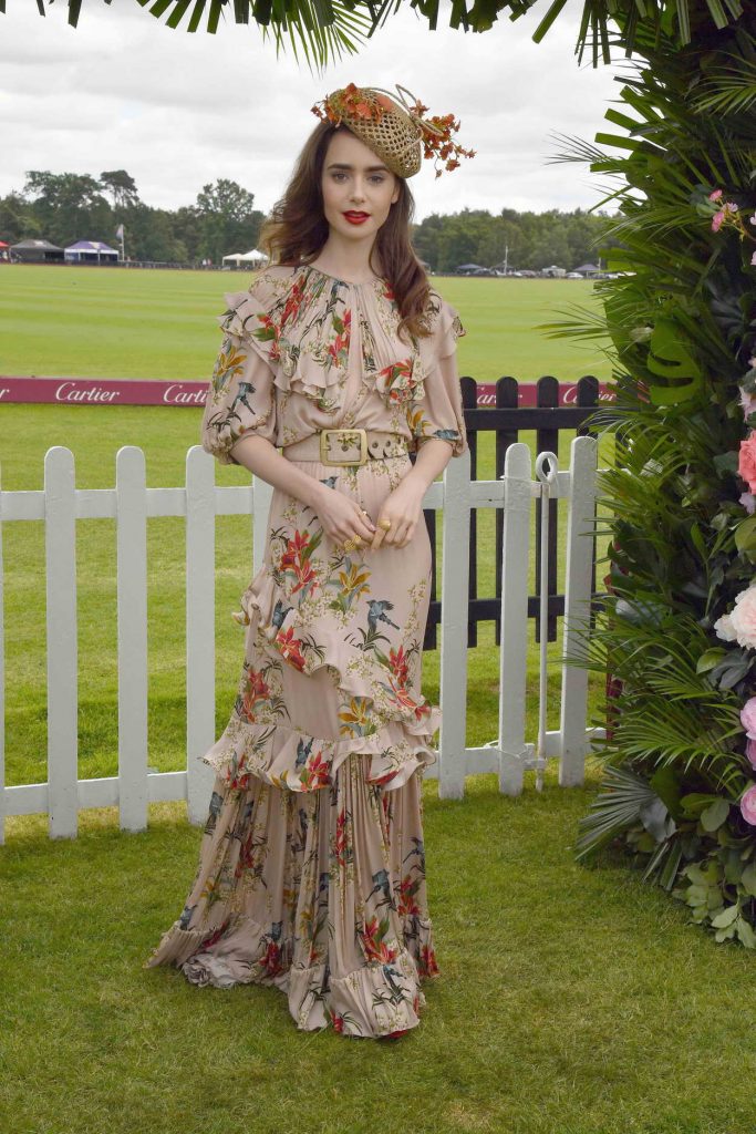 Lily Collins at the Cartier Queens Cup Polo in Windsor 06/17/2018-3