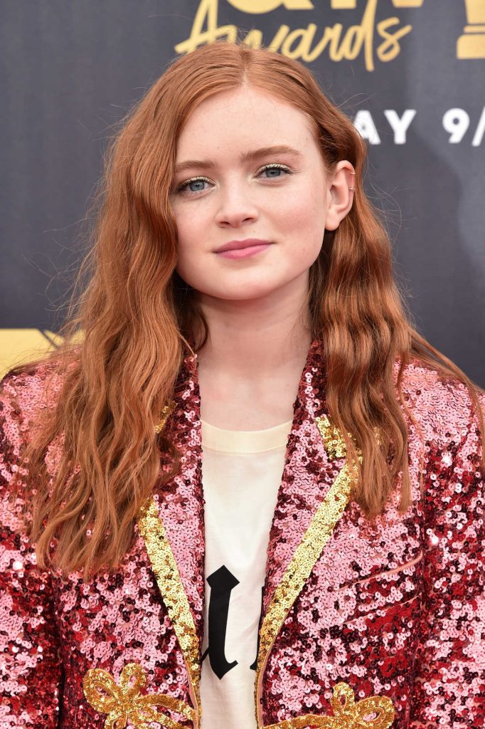 Sadie Sink Attends the 2018 MTV Movie and TV Awards in Santa Monica 06/16/2018-5