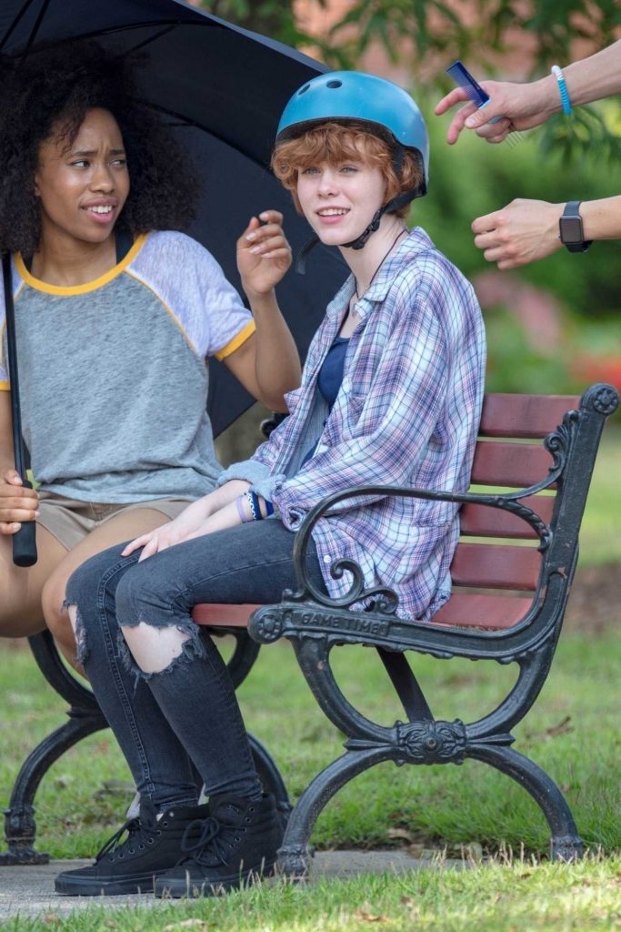 Sophia Lillis on the Set of Nancy Drew and the Hidden Staircase in Monroe 05/31/2018-4
