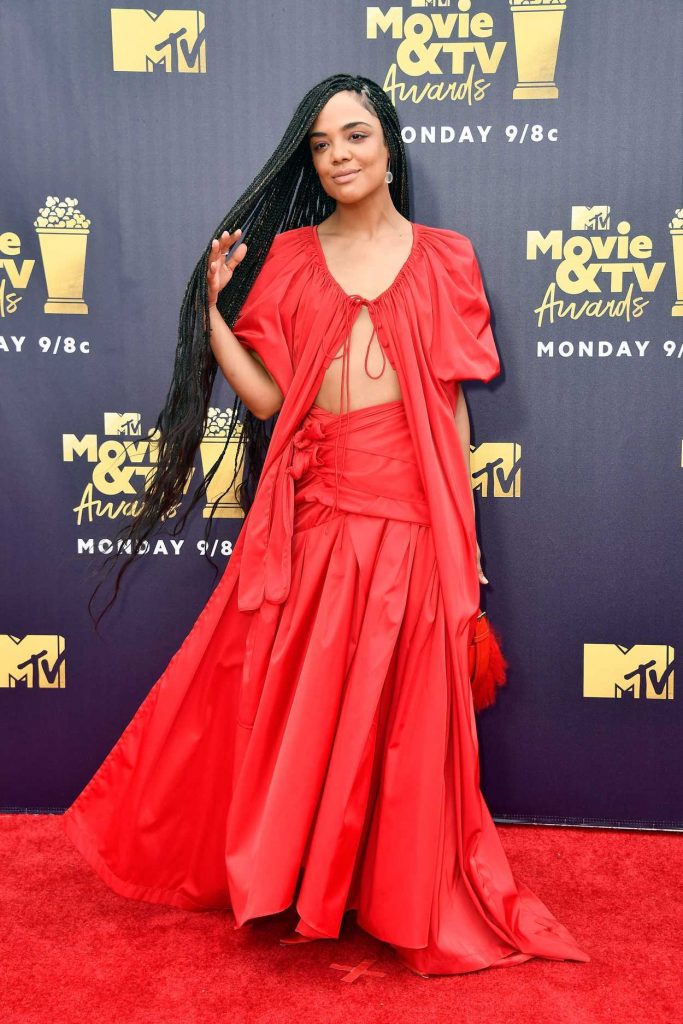 Tessa Thompson Attends the 2018 MTV Movie and TV Awards in Santa Monica 06/16/2018-2
