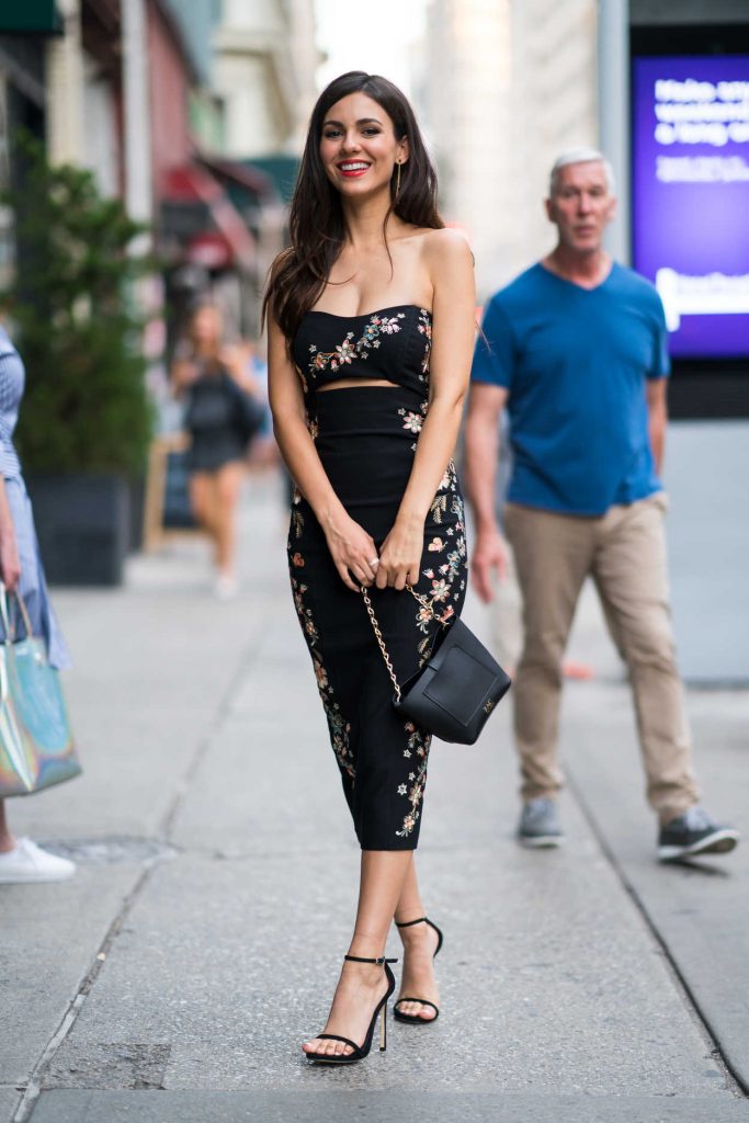 Victoria Justice Wears Cinq a Sept Dress Out in New York 06/26/2018-3