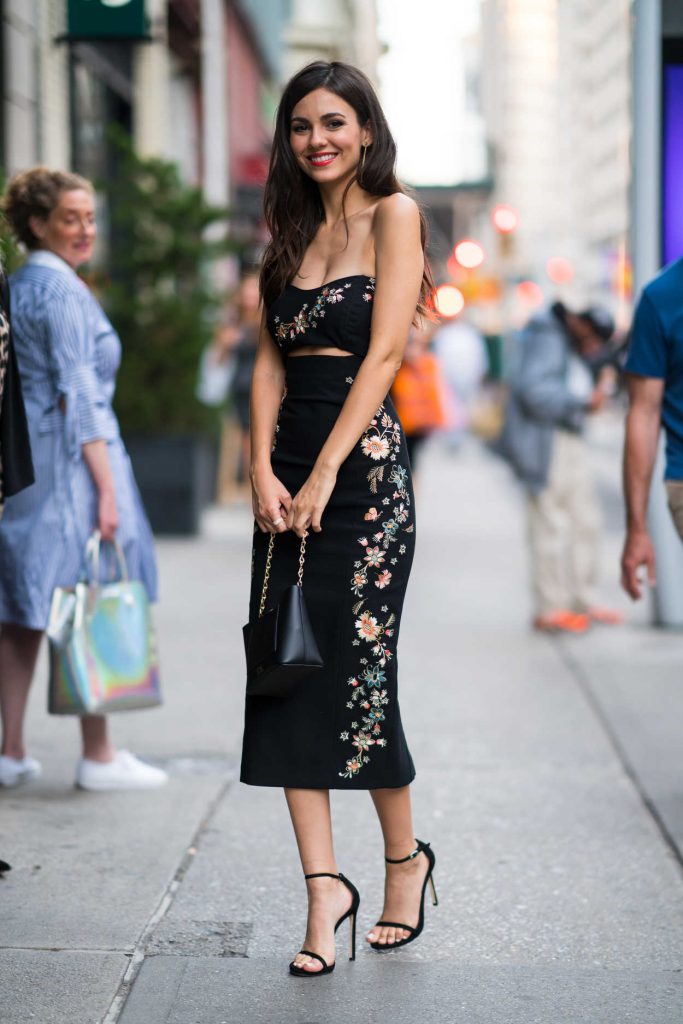 Victoria Justice Wears Cinq a Sept Dress Out in New York 06/26/2018-4