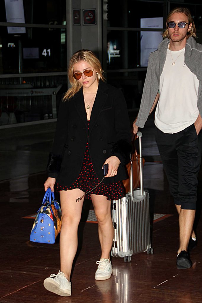 Chloe Moretz Arrives with Her Brother Trevor at Charles de Gaulle Airport in Paris 06/30/2018-3