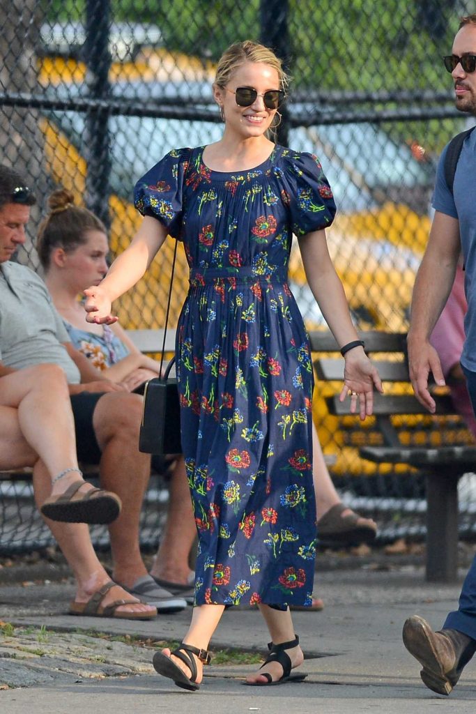 Dianna Agron Was Seen in a Floral Dress Out in New York City 07/18/2018-3
