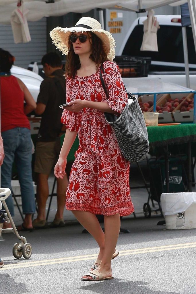 Emmy Rossum Goes Shopping at the Farmer's Market in Beverly Hills 07/08/2018-3