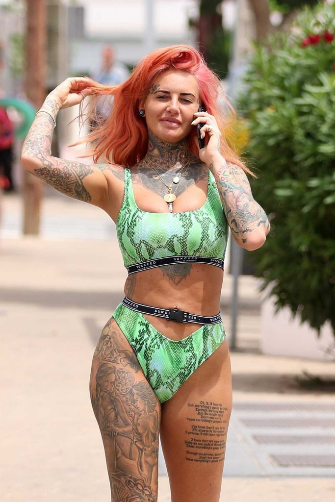 Jemma Lucy in a Green Bikini