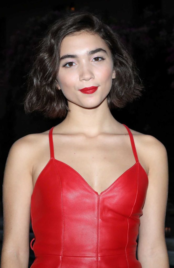 Rowan Blanchard in a Short Red Leather Dress at The Muse by Alexa Chung Launch Party at The Paramour Estate in LA 07/19/2018-4