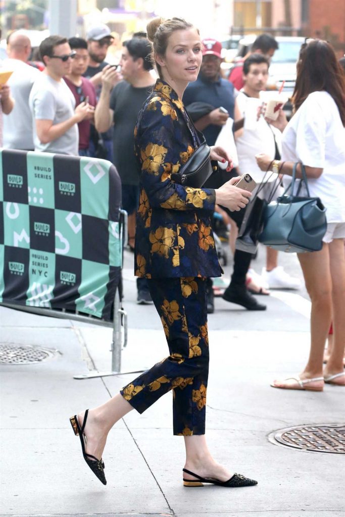 Brooklyn Decker in a Floral Suit