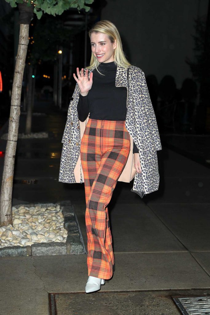 Emma Roberts in a Checked Pants