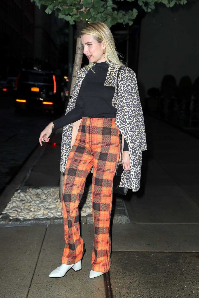 Emma Roberts in a Checked Pants