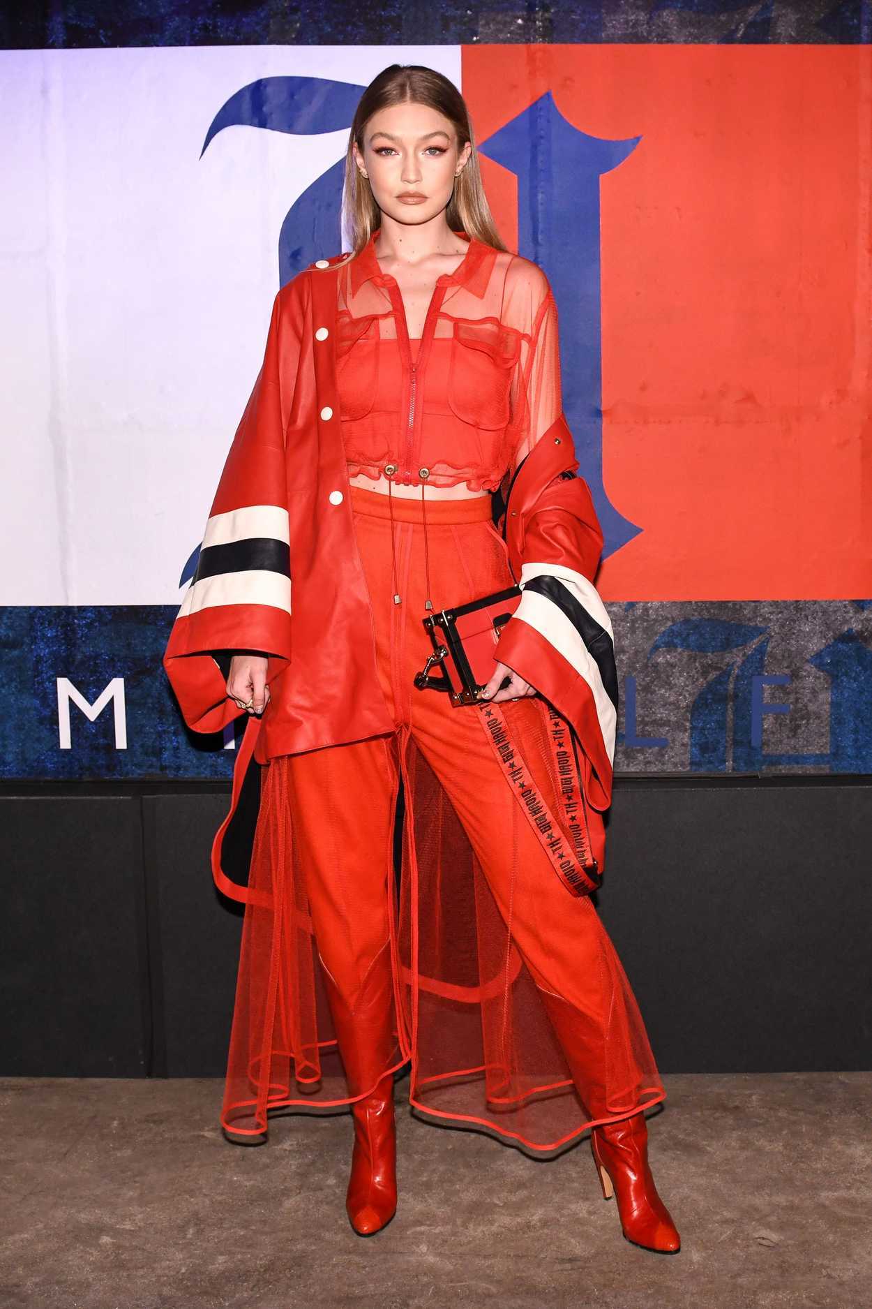 Gigi Hadid at Tommy Hilfiger and Lewis Hamilton Launch Party During New ...
