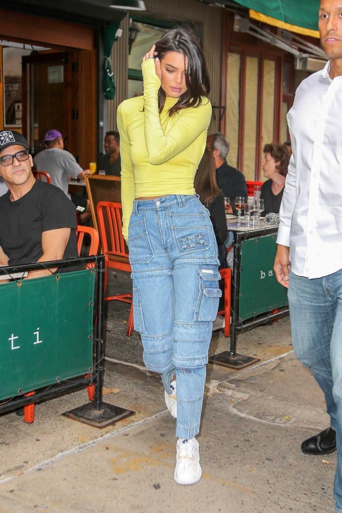 Kendall Jenner in a Yellow Turtleneck