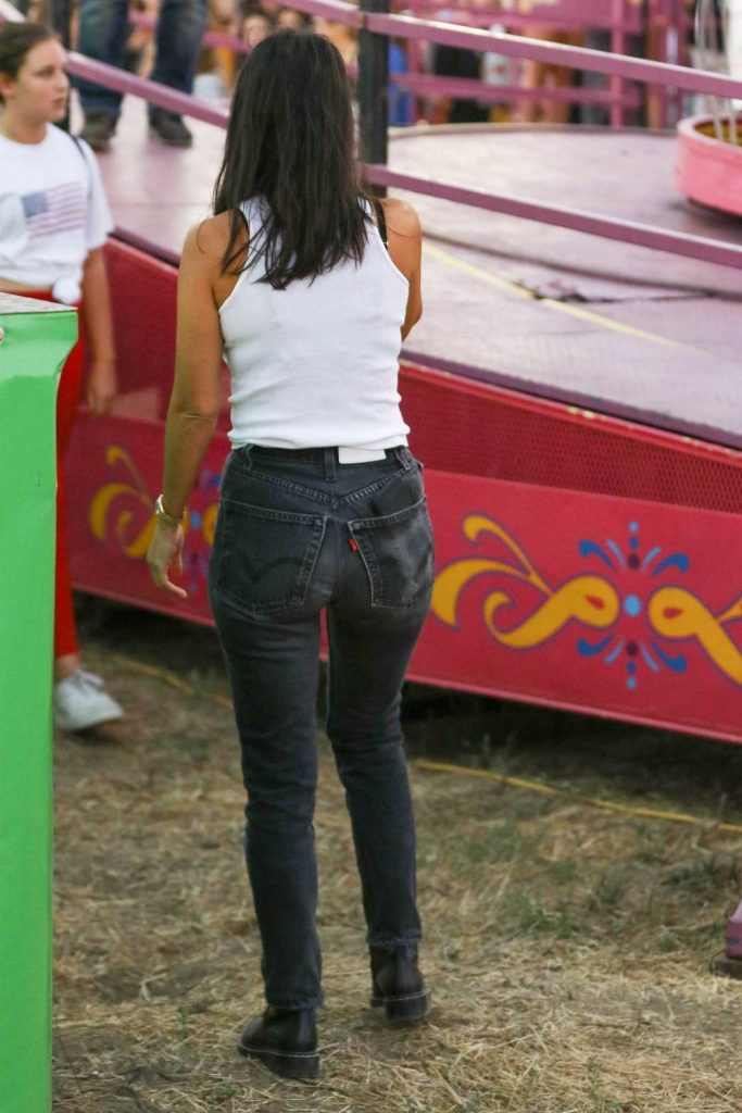 Kourtney Kardashian in a White Tank Top